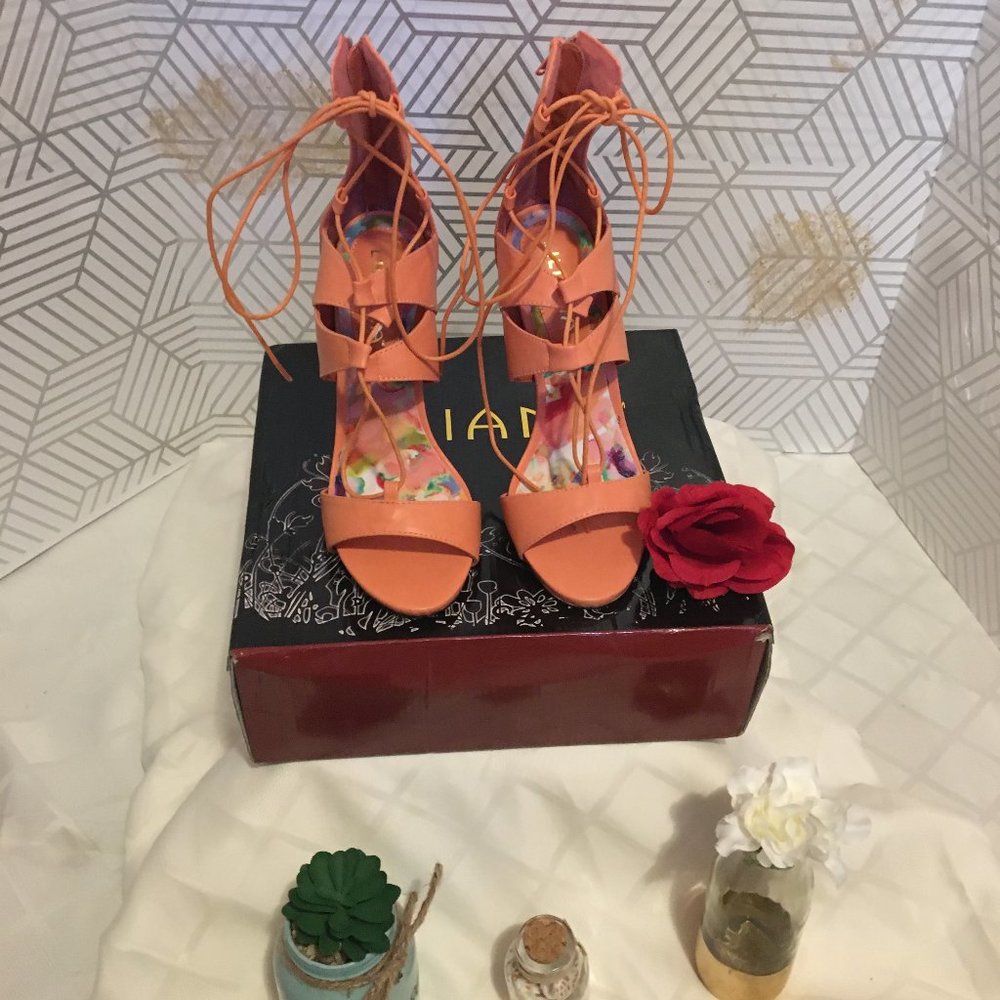 6Inch Orange Stilletto Heels Size 8